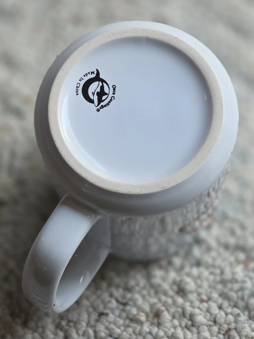 White Ceramic Cat Mug - 'It's Too Peopley Outside'
